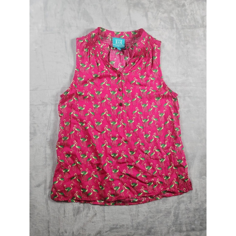 Escapade Pink Flamingo Casual Summer Tank small